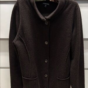 Eileen Fisher Chocolate Teddy Jacket